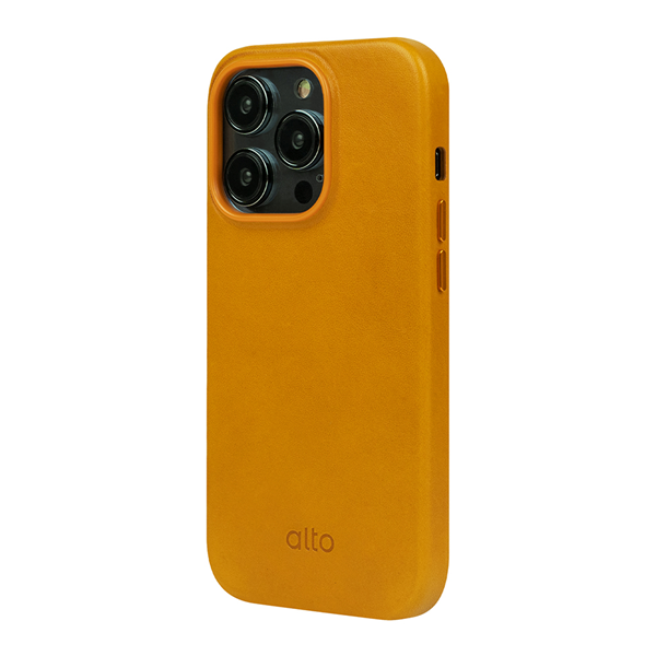 ALTO Clop Case For IPhone 14 Pro (6.1&quot;) - Italian Full Grain Leather (MagSafe), Color: Caramel