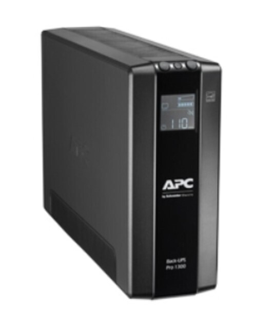 APC Back-UPS Pro, 1300VA/780W, Tower, 230V, 8x IEC C13 outlets, AVR, LCD, User Replaceable Battery BR1300MI