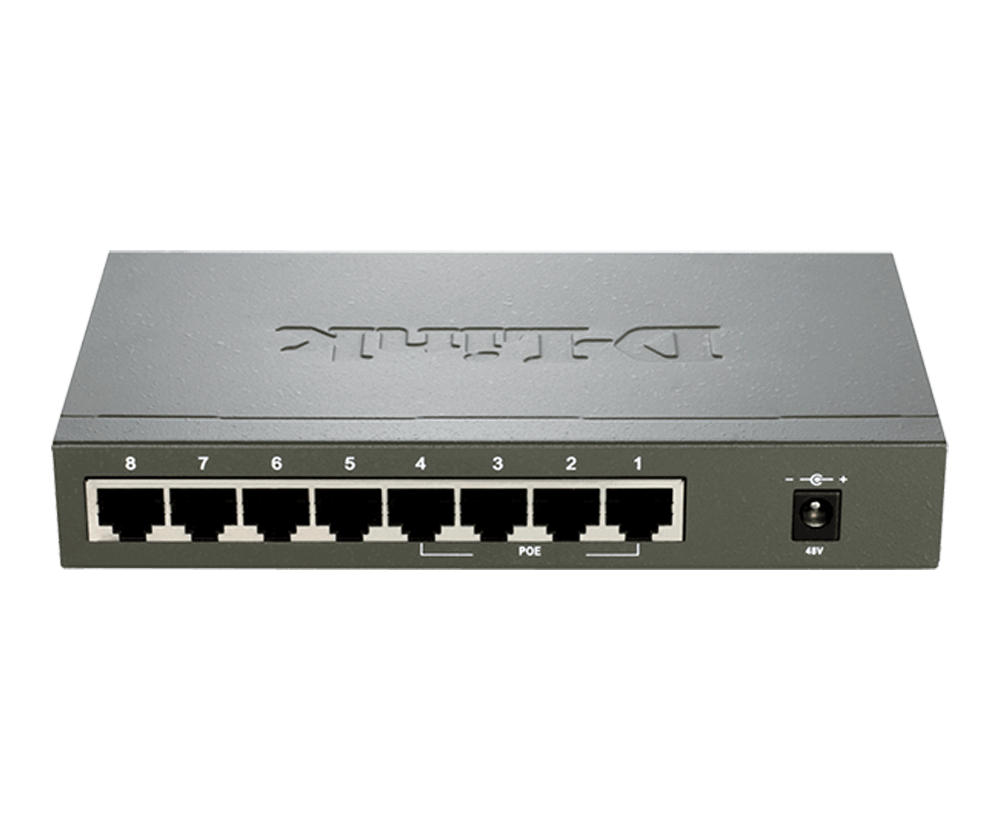 D-Link 8-Port Fast Ethernet PoE Unmanaged Desktop Switch
DES-1008PA