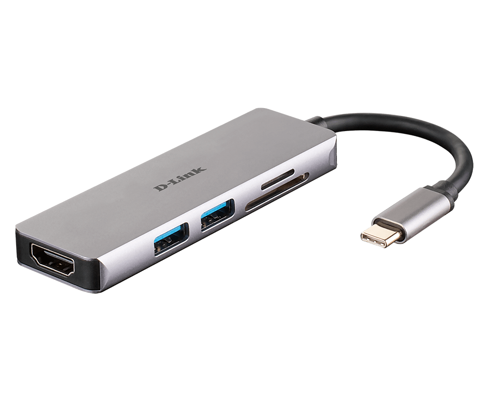 D-Link 5-in-1 USB-C™ Hub with HDMI and SD/microSD Card Reader
DUB-M530