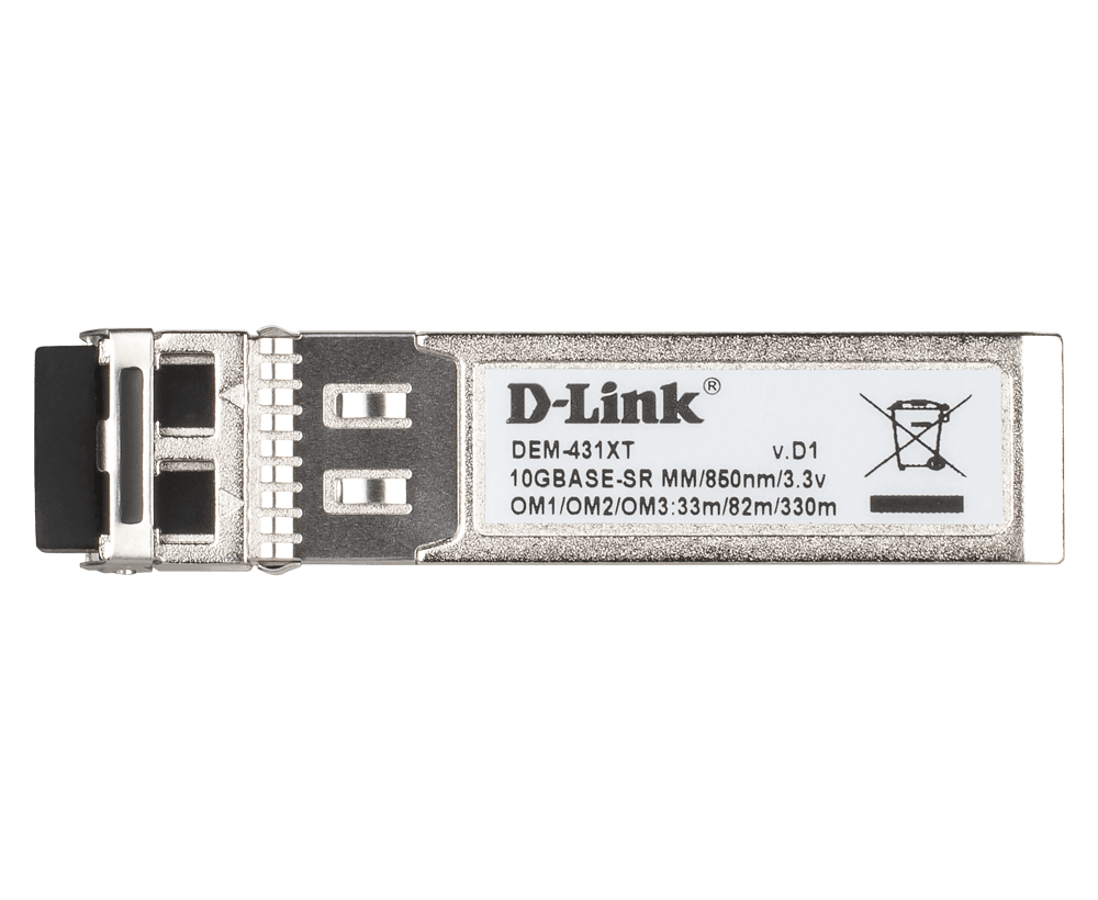 D-Link 10GBASE-SR SFP+ Multi-Mode Transceiver (300m)
DEM-431XT