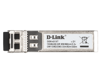 D-Link 10GBASE-SR SFP+ Multi-Mode Transceiver (300m)
DEM-431XT