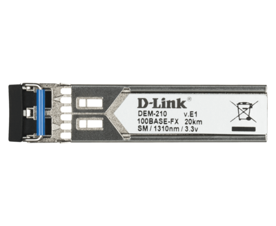 D-Link 100BASE-FX Single-Mode 20 Km SFP Transceiver
DEM-210