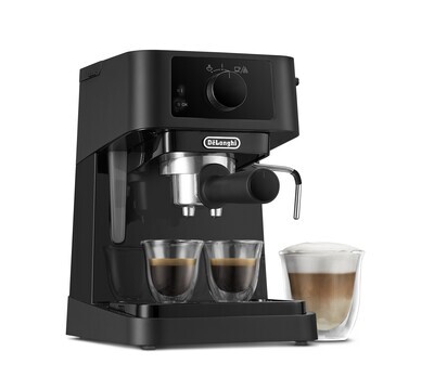 Delonghi Stilosa Manual Pump Coffee Machine - Pump Espresso Coffee Machines EC230.BK