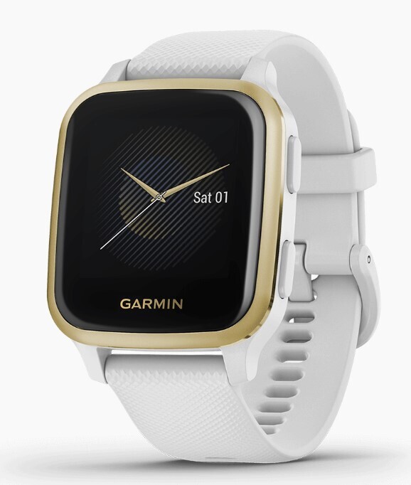 Garmin Venu Sq, Color: White/Light Gold