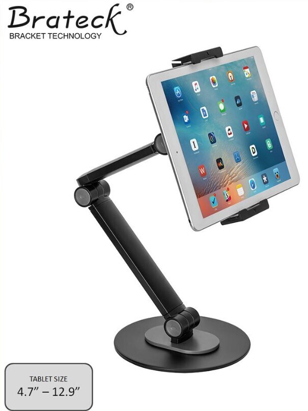 Brateck Universal Tablet Tabletop Stand For 4.7&quot; - 12.9&quot; iPad Stand Tab Stand Holder Aluminum Anti Slip Pads PAD30