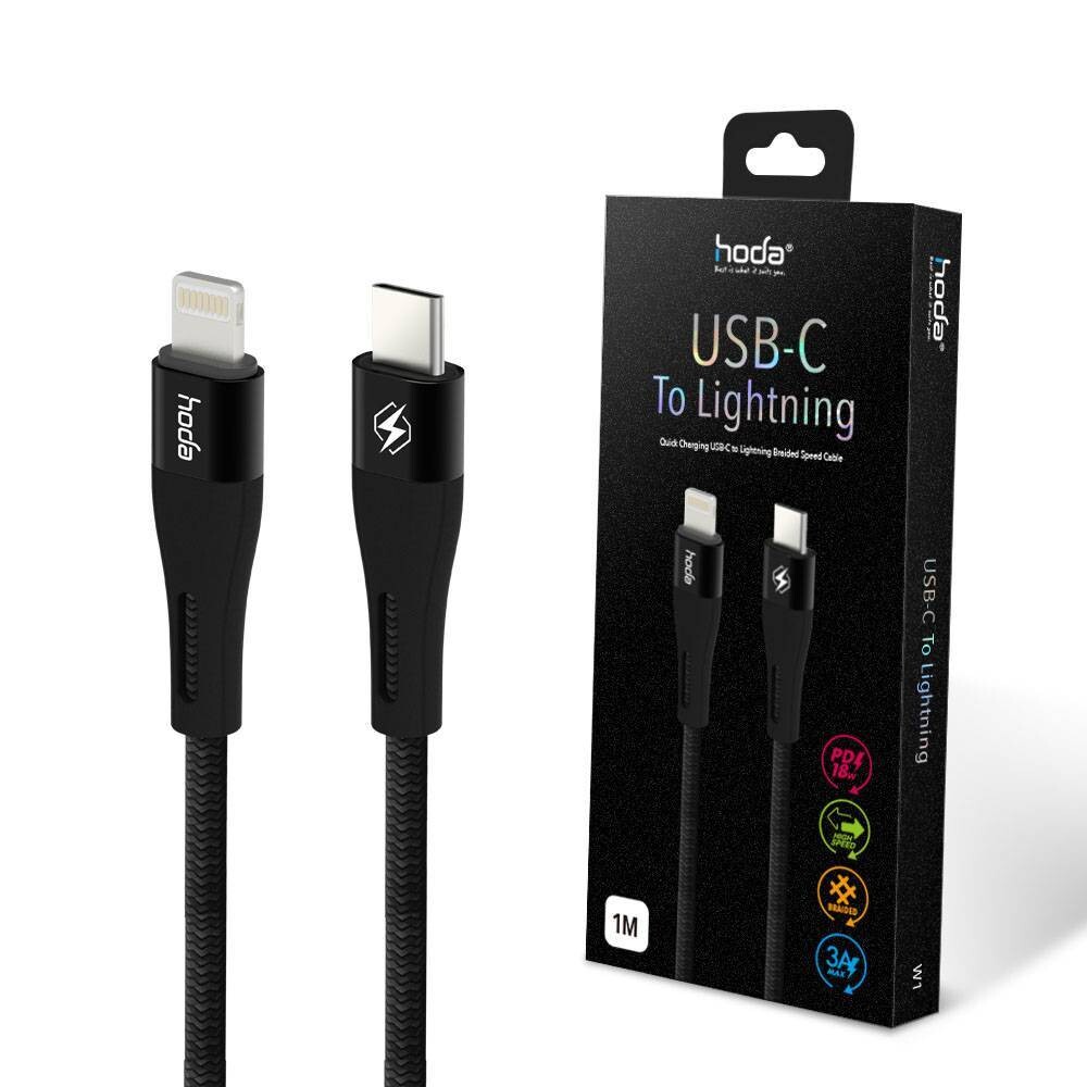 Hoda USB-C To Lightning Braided Charge & Sync Cable (Non-MFI)