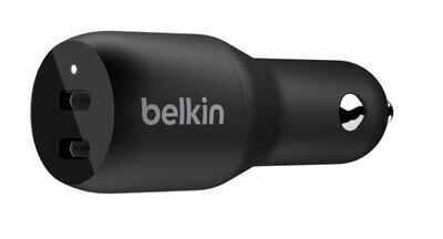 Belkin BoostCharge Dual USB-C Car Charger 36W CCB002btBK