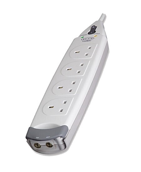 Belkin 4 Way Surge With Ariel Protection 2M F9H402sa2M-MY