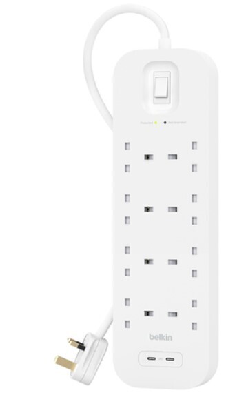 Belkin Connect Surge Protector with 2 USB-C Ports (8 Outlet with 2 USB-C) SRB004AF2M-REV