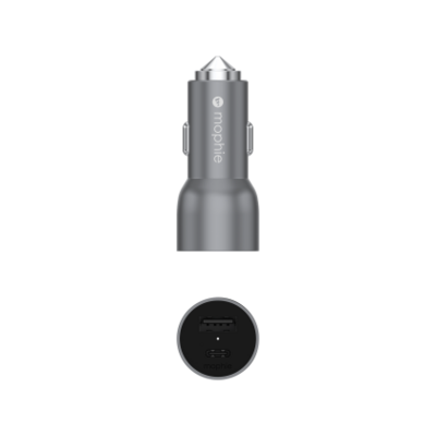 Mophie Car Charger Dual USB-C 40W  - Space Grey