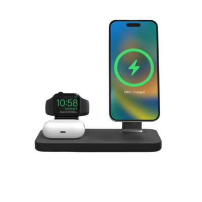 Mophie Snap+ 3-In-1 Wireless Charging Stand - Black