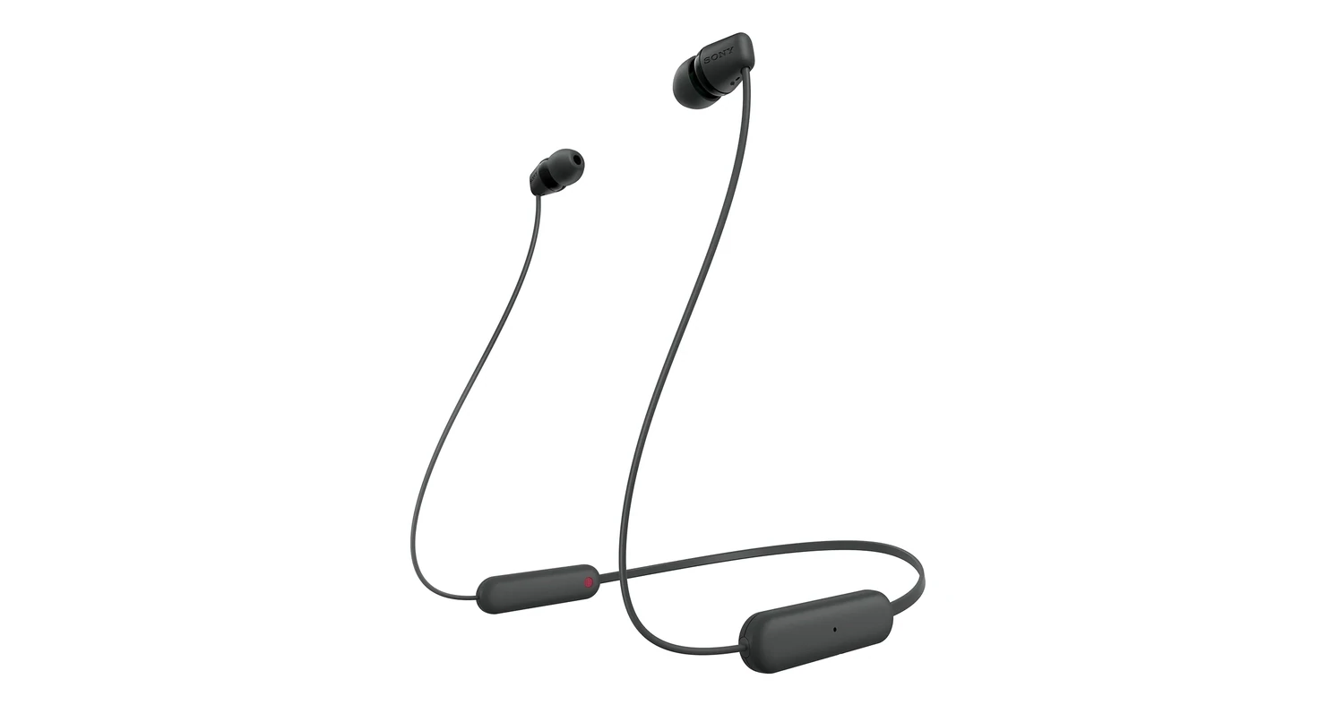 Sony WI-C100 Wireless In-ear Headphones, Color: Black