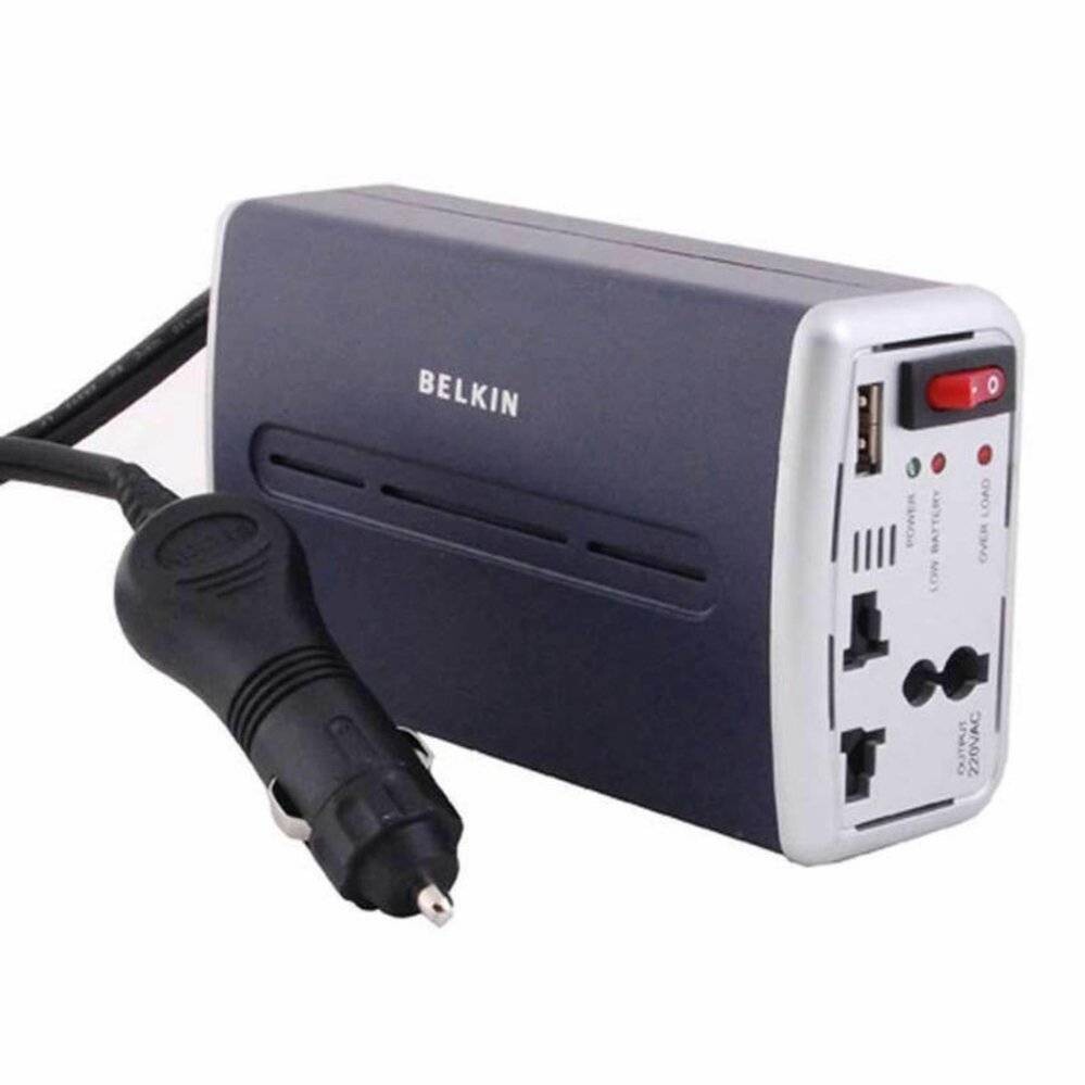 Belkin AC Anywhere Power Inverter with USB Charging - Black (200W) F5L071ak200W