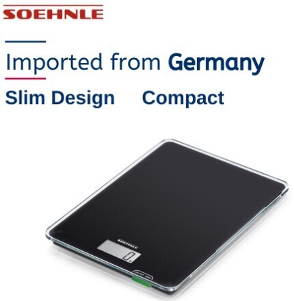 Leifheit x Soehnle Kitchen Slim Design Digital Measuring Scale, Model: Compact 100