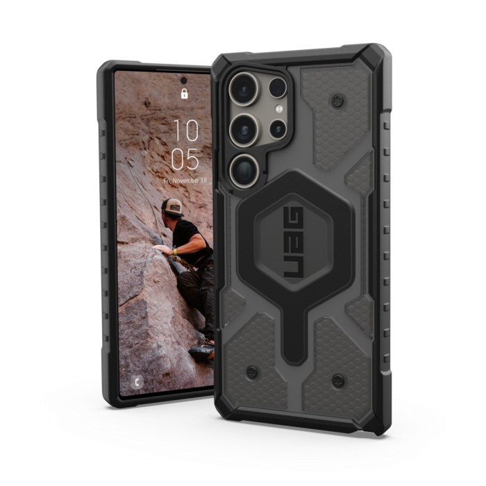 UAG Pathfinder Clear With Magnet Case For Samsung Galaxy S24 Ultra, Color: Ash