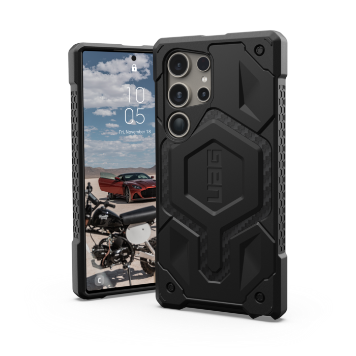 UAG Monarch Case For Samsung Galaxy S24 Ultra, Color: Carbon Fiber