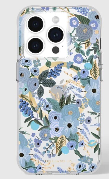 Case Mate iPhone 15 Pro  Rifle Paper Co. Garden Party Blue MagSafe