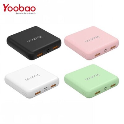 Yoobao M4 Mini Cube 10000mah 2 Input 2 Output Small Size Power Bank Portable Pocket Charger