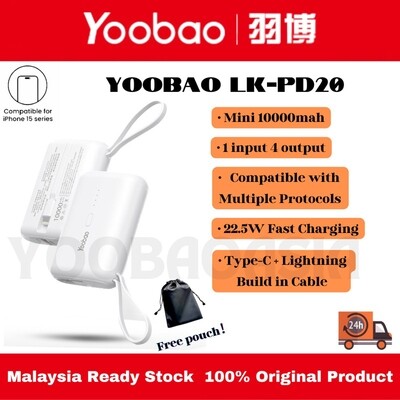 Yoobao LK-PD20 10000Mah 22.5W Mini Size Powerbank (Type-C And Lightning)