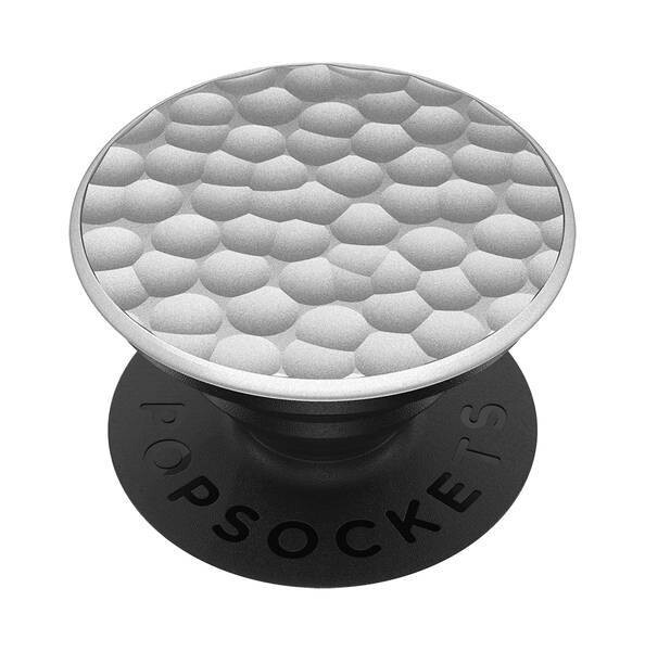 PopSockets Swappable LUXE- Hammered Metal Silver