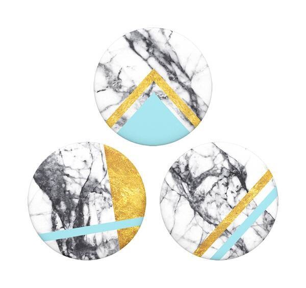 Popsockets Mini-White Marble Glam