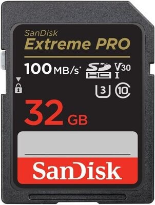 SanDisk 32GB Extreme PRO SDHC UHS-I Memory Card - C10, U3, V30, 4K UHD, SD Card - SDSDXXO-032G-GN4IN