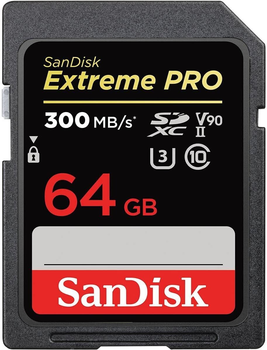 SanDisk 32GB Extreme PRO SDHC UHS-II Memory Card - C10, U3, V90, 8K, 4K, Full HD Video, SD Card - SDSDXDK-064G-GN4IN, Capacity: 64GB (SDSDXDK-064G-GN4IN)