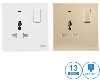 British General PCWH27L Universal Switched Socket Outlet (LED Indicator)