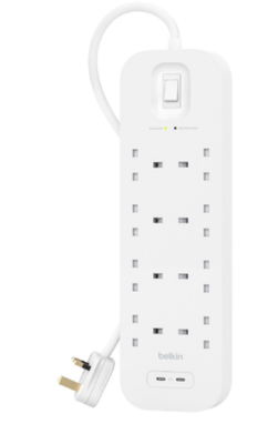 Belkin Surge Protector with 2 USB-C Ports (8 Outlet with 2 USB-C)  SRB004af2M-REV