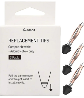 Adonit Note+ Replacement Tips (3 Pack) Black