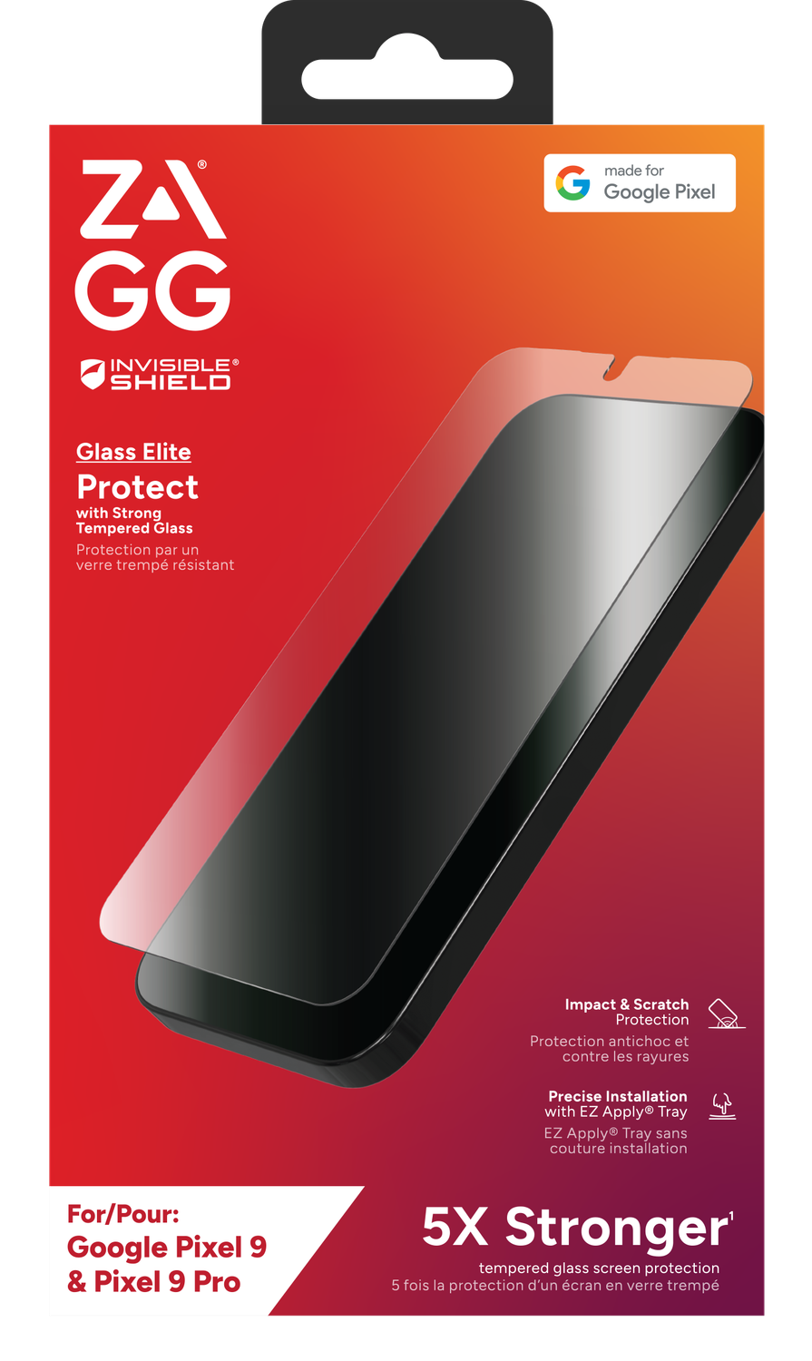 Zagg Glass Elite Screen Protection for Google Pixel 9 Pro, Google Pixel 9