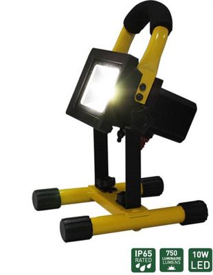 Luceco LED Rechargeable Portable Luminaires Work Light With 5000K Neutral White 10W 750 Lumen LWR10BY-01