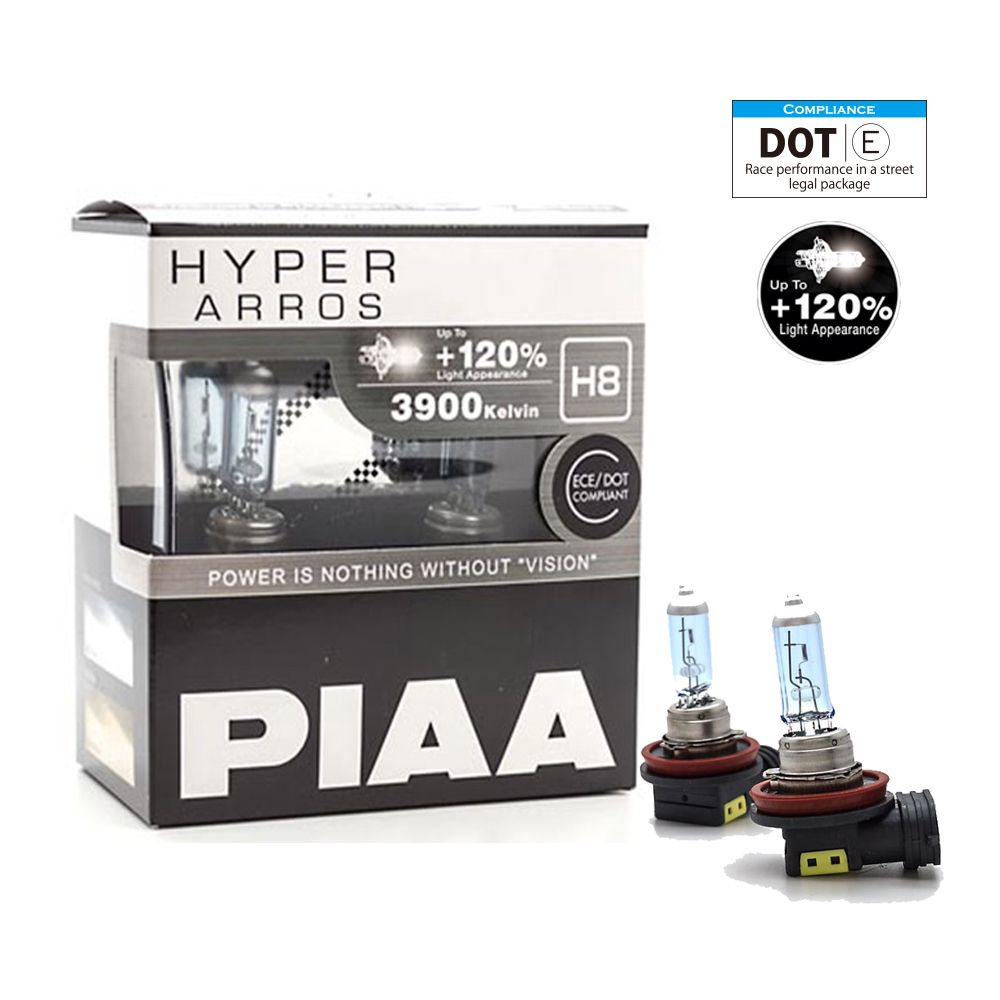 PIAA - H8 Hyper Arros 3900K Halogen Bulb