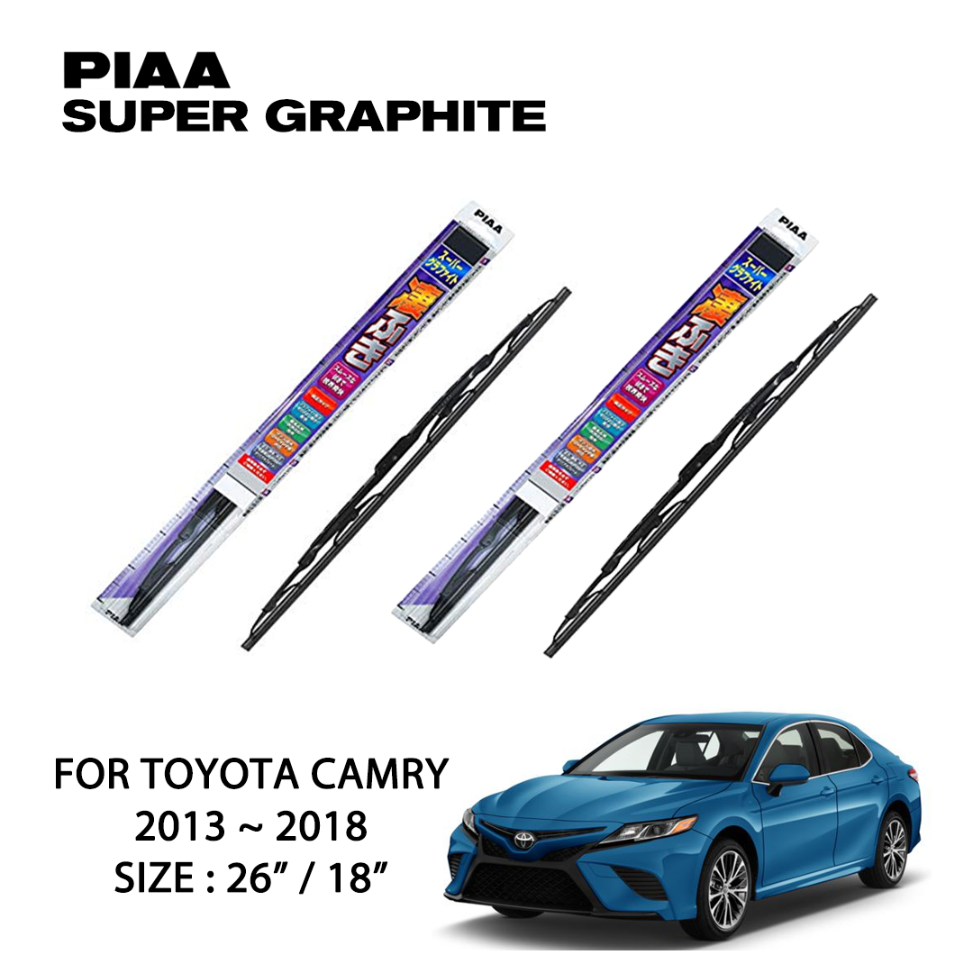 PIAA Super Graphite Tournament Wiper For Toyota Camry 2013 - 2018 (26&quot; / 18&quot;)