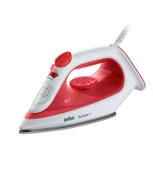 Braun TexStyle 1 Steam Iron SI 1019 Red/White
