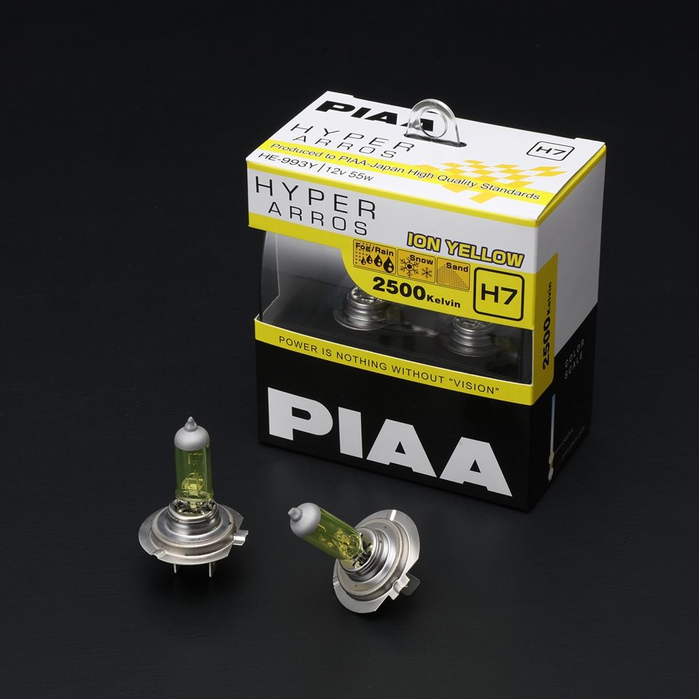 Piaa Hyper Arros HE-993Y 2500K Ion Yellow Halogen Bulb (H7)