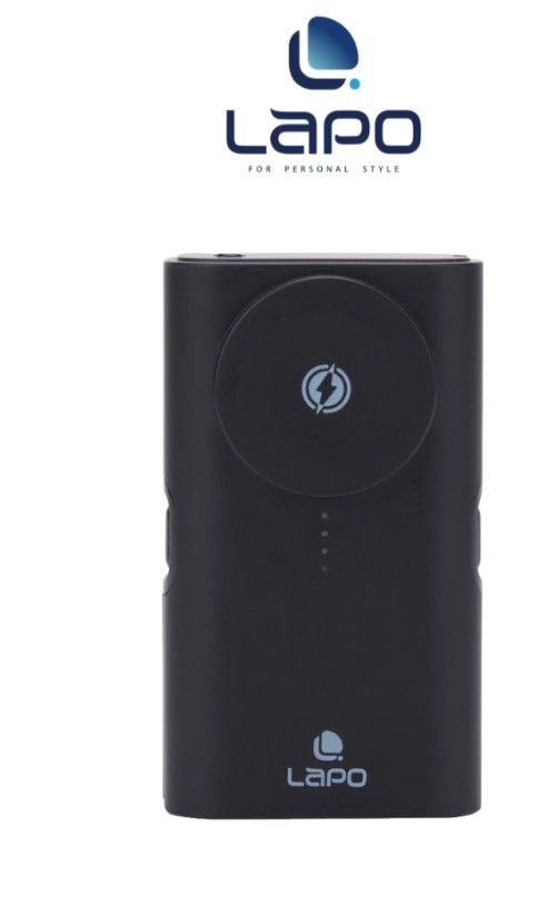 LaPO 5,000mAH Fast Charging Pocket Power Bank 2TC, Color: Black