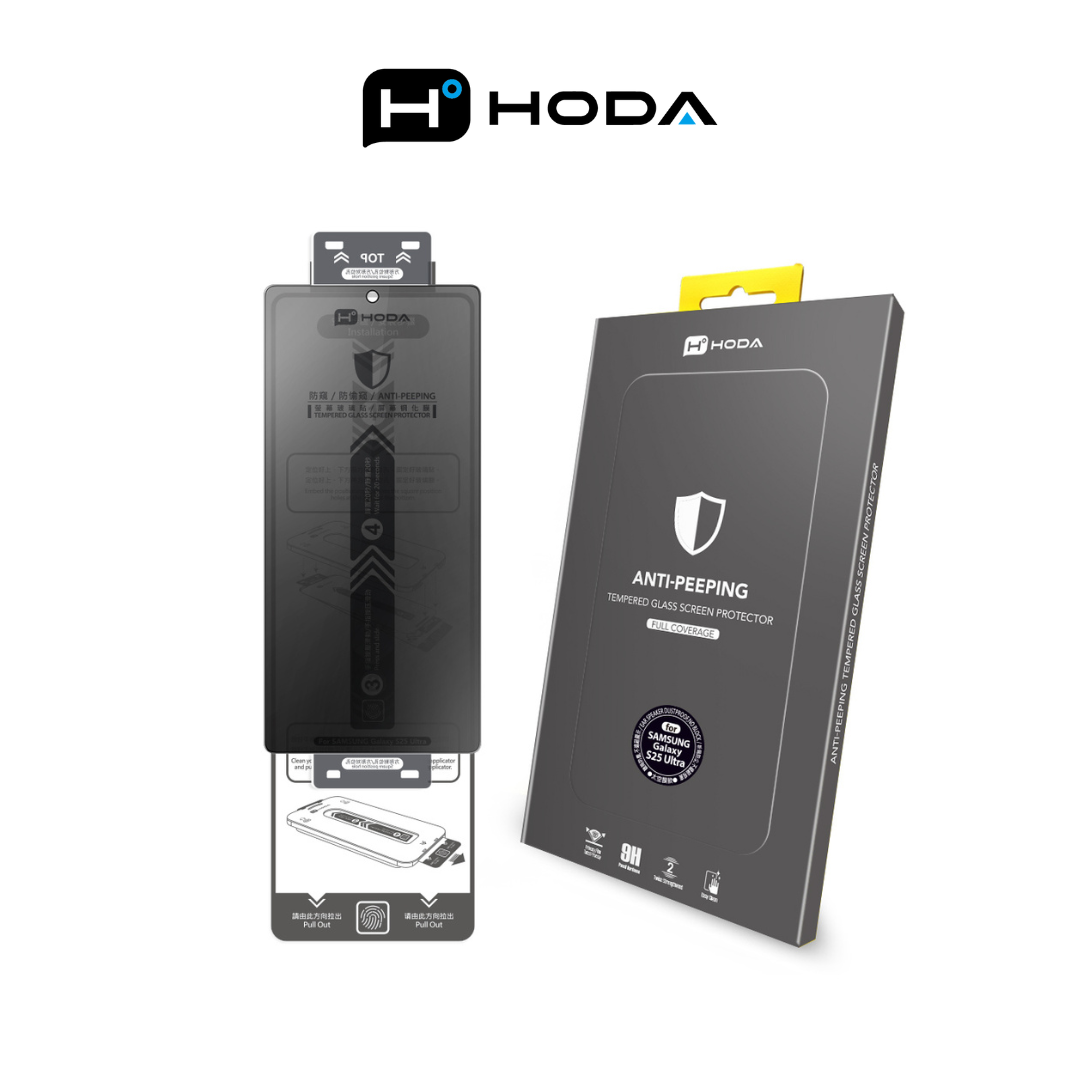 Hoda Anti-Peeper (Privacy) Full Coverage Tempered Glass Screen Protector for Samsung Galaxy S25 Ultra