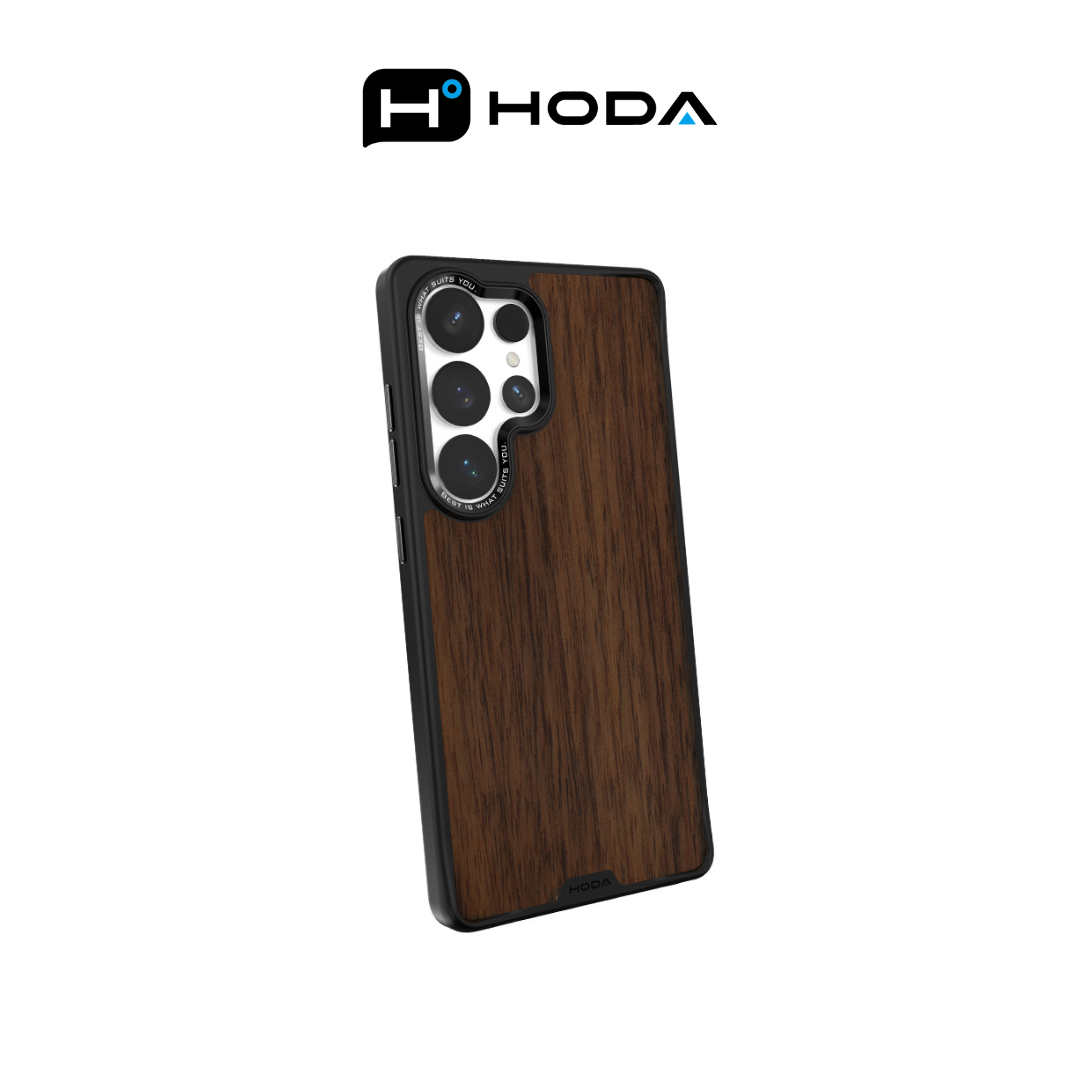 Hoda Diverse Case Military Standard with Magnet for Samsung Galaxy S25 Ultra (Walnut)