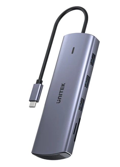 Unitek 9-in-1 USB-C Hub with Dual Display, Dual Card Reader and 100W PD D1113A