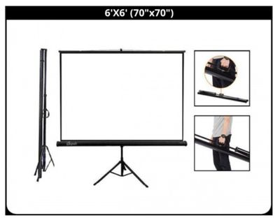 Acer 6 x 6ft (72 x 72in) Tripod Projector Screen