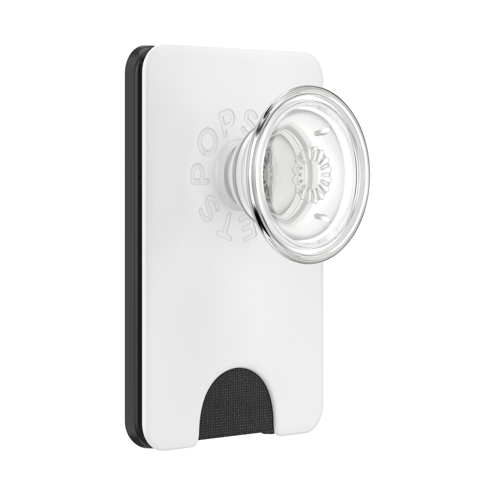 PopSockets PopWallet+ MagSafe G2 - White Clear **Free Magnetic Adapter