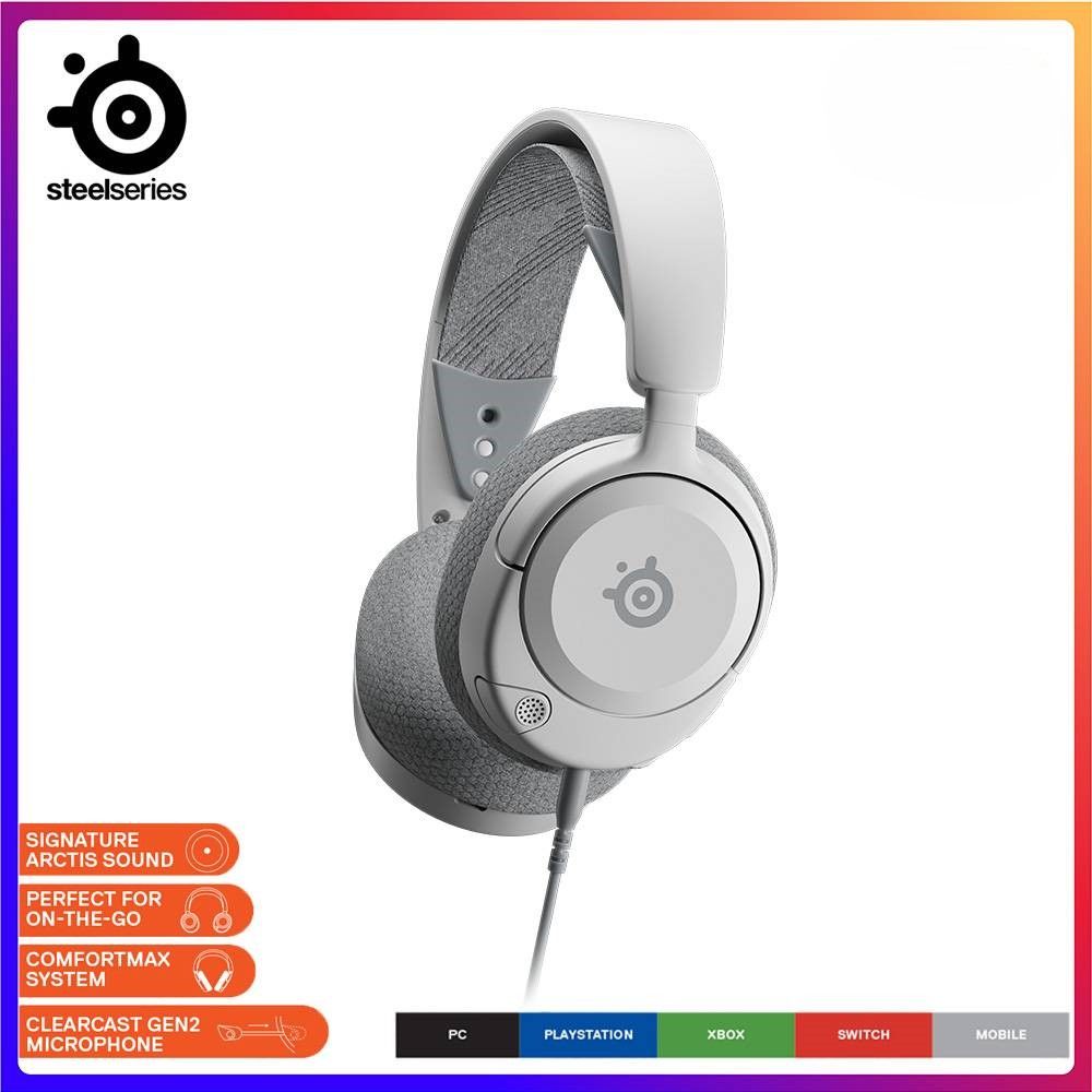 SteelSeries Arctis Nova 1 1P 1X Wired Gaming Headset Ultra Lightweight 3.5mm Jack ClearCast Gen 2 Mic Headphone