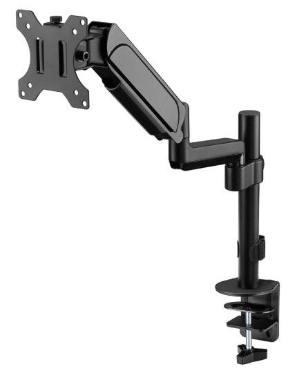 Techgo Single Monitor Stand Pole-Mounted Gas Spring Monitor Arm 17-32&quot; 9KG VESA LDT48-C012