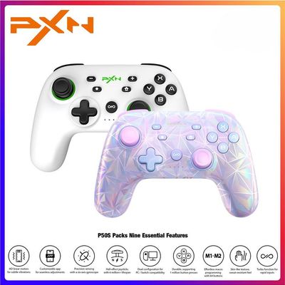 PXN P50S Next GEN HD Vibration Feedback Gyro NFC Bluetooth Gaming Controller For PC/Switch/Mobile