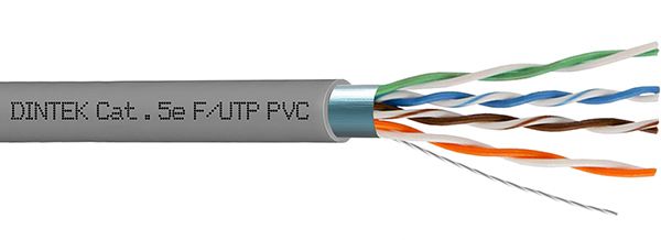 Dintek PowerPRO 4P Cat.5e F/UTP 24AWG PVC Cable - Gray 1103-03009