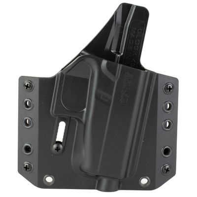 Bravo Concealment BCA, OWB Concealment Holster, 1.5&quot; Belt Loops, Fits Glock 43, Right Hand, Black, Polymer BC10-1004