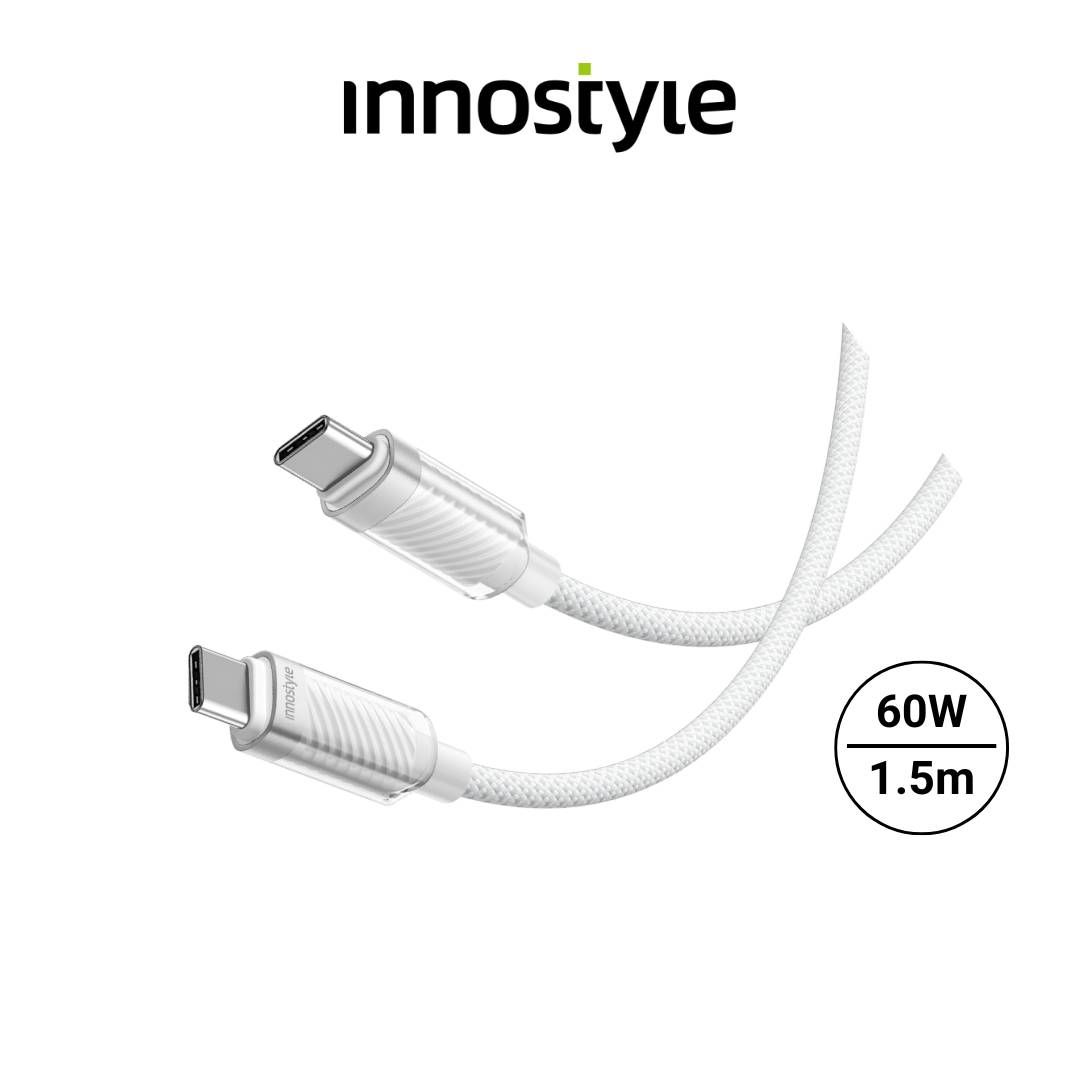 InnoStyle CrystalShine USB‑C to USB‑C 60W Fast Charging 1.5m Cable