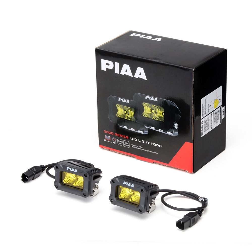 Piaa DKCL200 2000 Series 3&quot; LED Yellow Light Pods (Flood Beam)